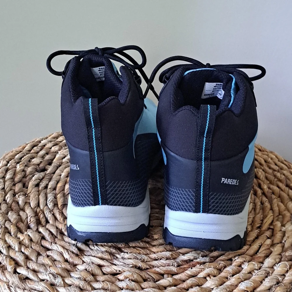 PAREDES Womens Performance Waterproof Aqua/Black Hiking‎ Soft Sneaker Boots S-9